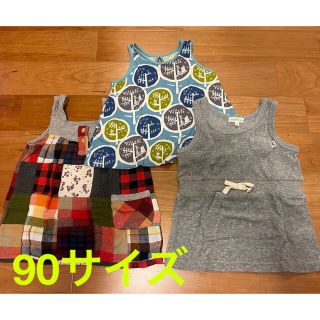 サンカンシオン(3can4on)の90サイズ　女の子　まとめ売り　服　チュニック　ノースリーブ　ワンピース(その他)