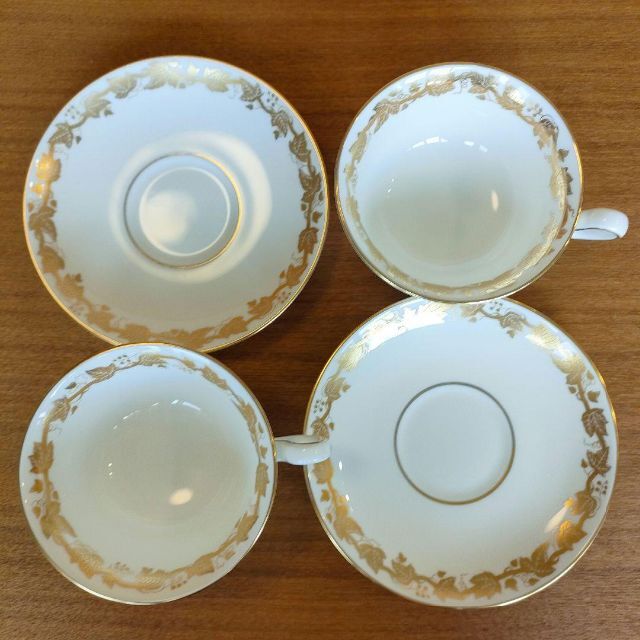 【美品】 ウェッジウッド ホワイトホール パウダー ホワイトゴールド 2客セット 7