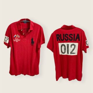 ポロラルフローレン(POLO RALPH LAUREN)の美品　ラルフローレン　メンズ　Mサイズ　両面プリント(ポロシャツ)