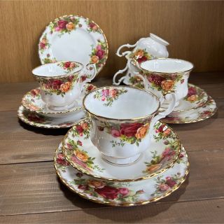 ロイヤルアルバート(ROYAL ALBERT)のロイヤルアルバート　オールドカントリーローズ　カップ&ソーサー　ケーキ皿5セット(グラス/カップ)