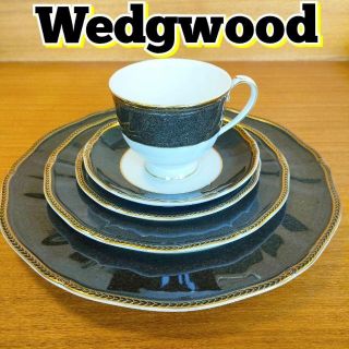 ウェッジウッド(WEDGWOOD)の高級ライン★ ウェッジウッド エボニー カップ＆ソーサー 廃盤 希少品 極美品(食器)