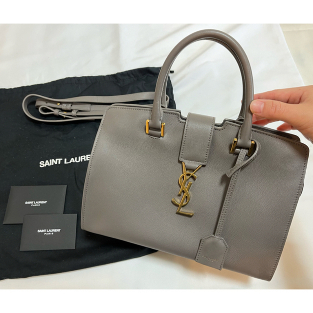 【美品】ysl ベイビーカバス グレー