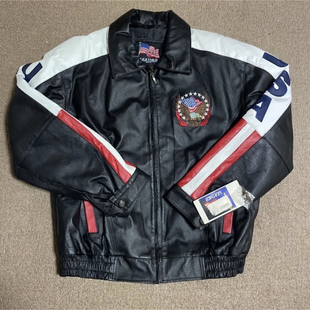 新品未使用 ヴィンテージ USA leather jacketレザージャケット