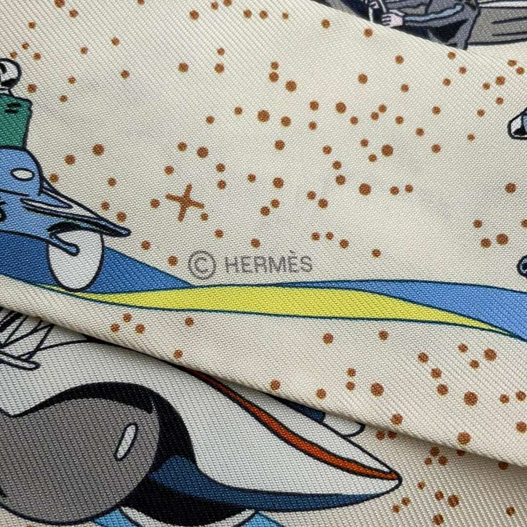 エルメス スカーフ ツイリー スペースダービー Space Derby HERMES シルクツイル 2022年秋冬