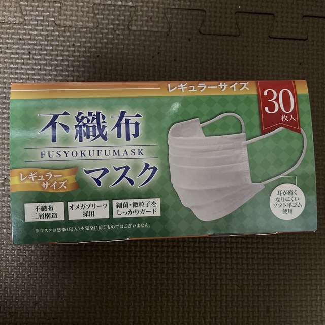 新品未開封 不織布マスク(30枚入り) インテリア/住まい/日用品の日用品/生活雑貨/旅行(日用品/生活雑貨)の商品写真