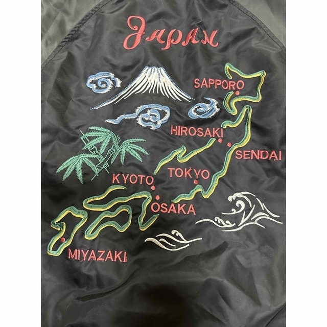 GAP 肉厚刺繍 JAPAN 富士山 スカジャン(M)(L)ブラック 黒