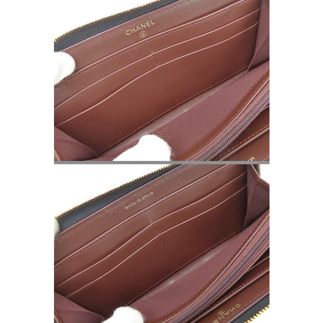 CHANEL(シャネル)の新品同様シャネルマトラッセココマークキャビアスキン ラウンドファスナー長 レディースのファッション小物(財布)の商品写真