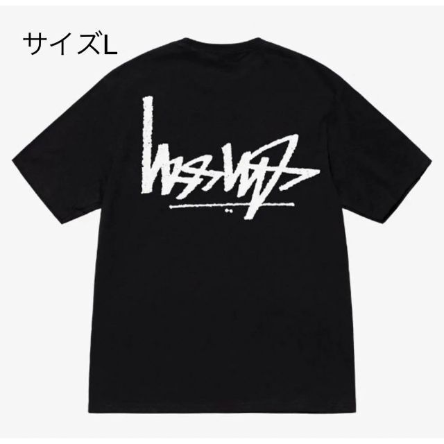 ステューシー★Lサイズ★STUSSY FLIPPED TEE 逆ロゴ  黒