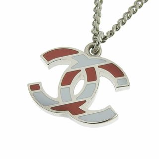 シャネル(CHANEL)のシャネル CHANEL ネックレス ココマーク ボルドー ライトグレー シルバー色 16S 中古 新入荷 CH0715(ネックレス)