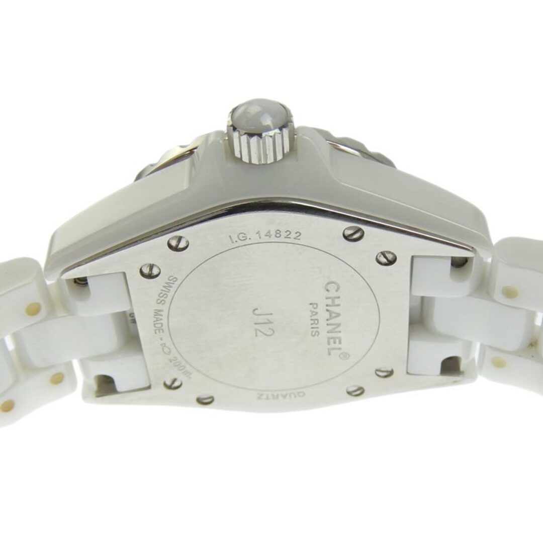 シャネル CHANEL J12 レディース ボーイズ クォーツ 腕時計 セラミック ホワイト文字盤 H0968  新入荷 CH0750