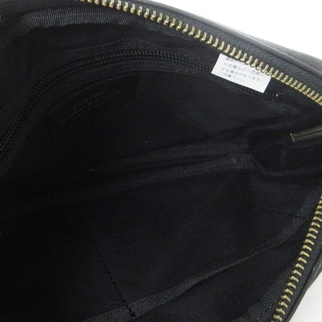 PORTER(ポーター)のポーター レザーセカンドバッグ バッグインバッグ ブラック 黒  ■SM1 メンズのバッグ(セカンドバッグ/クラッチバッグ)の商品写真