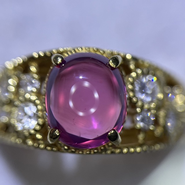 カボションスピネル 1.8ct k18 リング-
