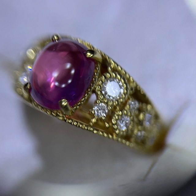 カボションスピネル 1.8ct k18 リング-