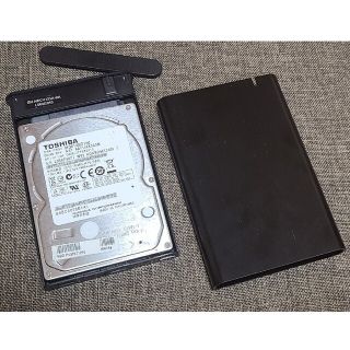 東芝　2.5inch 1TB HDD 外付HDDケース込み TYPE-C(PCパーツ)