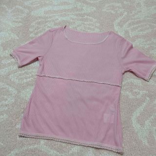 クレージュ(Courreges)の【Courreges】ピンクカットソー(半袖)(カットソー(半袖/袖なし))