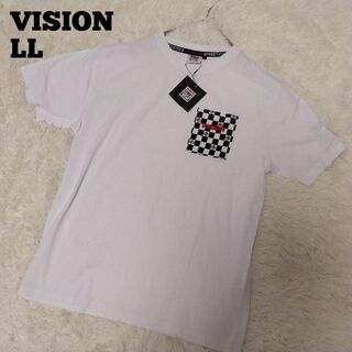 ヴィジョン ストリート ウェア(VISION STREET WEAR)のVISION タグ付き 胸ポケット Tシャツ LL ホワイト(Tシャツ/カットソー(半袖/袖なし))