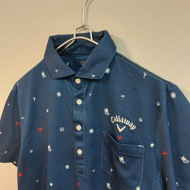 Callaway - 【Callaway】美品キャロウェイ/半袖ポロシャツ/総柄ゴルフ
