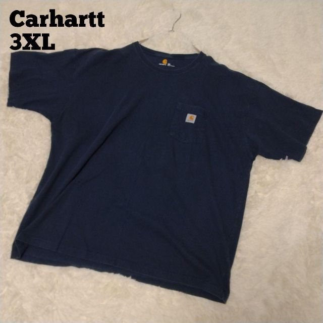 carhartt(カーハート)のCarhartt BIGサイズ Tシャツ 3XL ネイビー メンズのトップス(Tシャツ/カットソー(半袖/袖なし))の商品写真