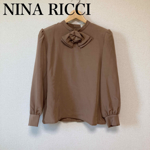 NINA RICCI - NINA RICCI 長袖リボンブラウス 90年代 ヴィンテージ