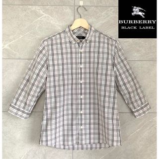 バーバリーブラックレーベル(BURBERRY BLACK LABEL)のBURBERRY バーバリーブラックレーベル 七分丈 チェックシャツ 2(シャツ)