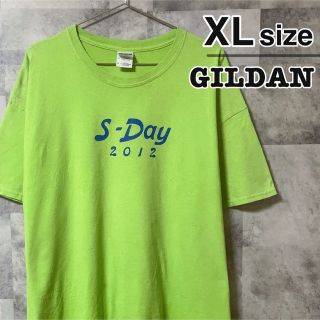 ギルタン(GILDAN)のGILDAN ギルダン　Tシャツ　XLサイズ　ライトグリーン　黄緑　USA古着(Tシャツ/カットソー(半袖/袖なし))