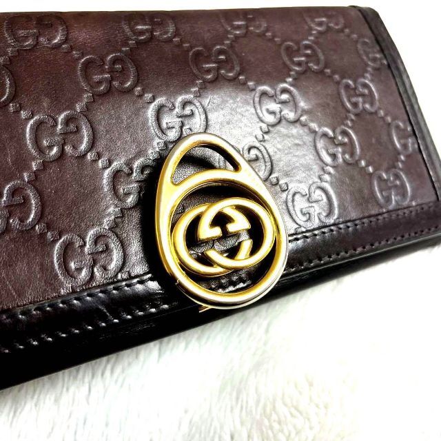 ✨美品✨GUCCI グッチ 長財布 ジャガードGG キャンバス　ゴールドフック