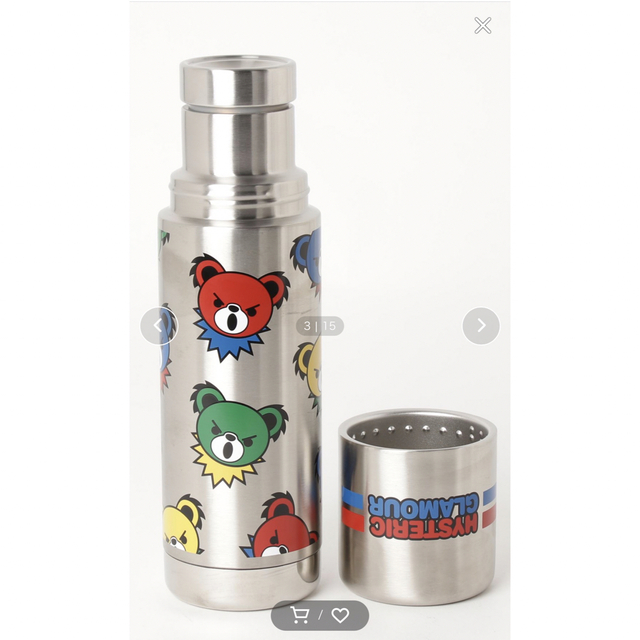 HYSTERIC GLAMOUR(ヒステリックグラマー)のklean kanteen×HYS/HYSTERIC DEAD BEAR ボトル インテリア/住まい/日用品のキッチン/食器(タンブラー)の商品写真