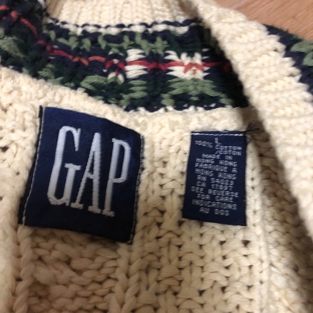 GAP(ギャップ)の90s old GAP vネック チルデン コットン セーター L ビッグサイズ メンズのトップス(ニット/セーター)の商品写真