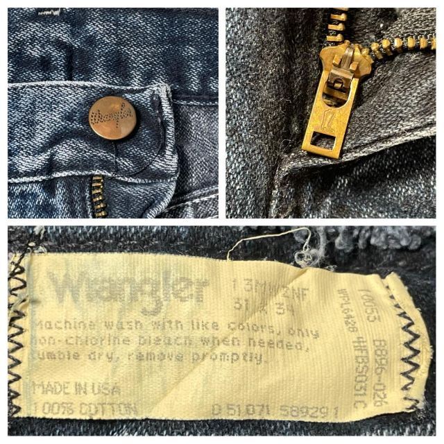 Wrangler(ラングラー)の希少 90s ラングラー 13MWZNF USA製 W31L34 後染め メンズのパンツ(デニム/ジーンズ)の商品写真