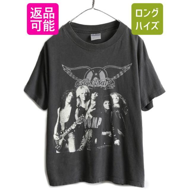 80s エアロスミス ツアー プリント Tシャツ L オフィシャル バンド 黒