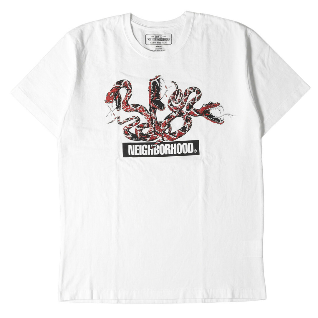 NEIGHBORHOOD ネイバーフッド Tシャツ スネーク グラフィック クルーネックTシャツ RATTLESNAKE-2 / C-TEE. SS 20SS ホワイト 白 M トップス カットソー 半袖 【メンズ】【美品】トップス