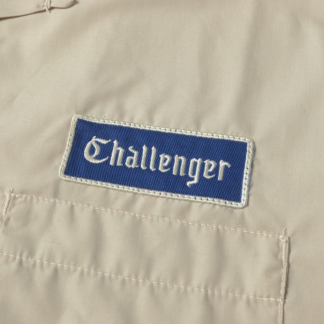 CHALLENGER チャレンジャー シャツ ワッペン付き オープンカラー ワークシャツ L/S WORKER SHIRT 23SS ベージュ S トップス カジュアルシャツ 長袖 【メンズ】 3