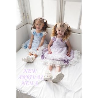 Shirley Temple - シャーリーテンプル レースストライプワンピース90の
