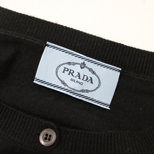 PRADA - PRADA プラダ カーディガン ニット トップス ブラック 黒 40(L
