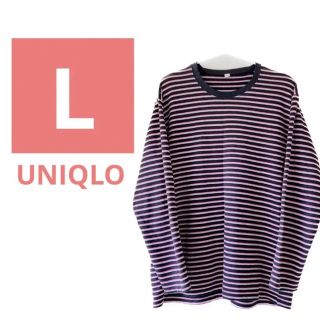 ユニクロ(UNIQLO)のユニクロ　薄手　トレーナー　スウェット　スエット　ボーダー　メンズ　長袖(スウェット)