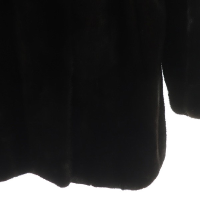 ブラックグラマ 毛皮コート ファーコート ロング ダークミンク F 黒