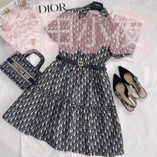 Christian Dior - 【美品】Christian Dior バイカラーワンピース