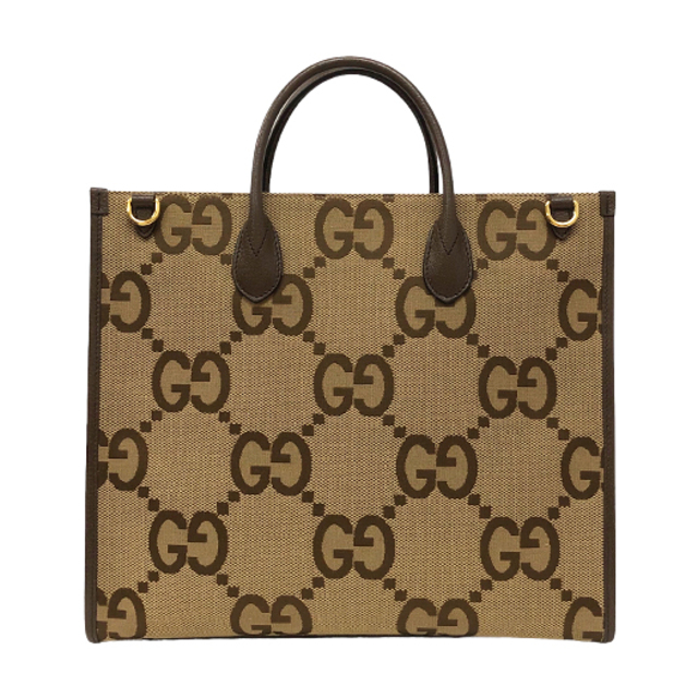 Gucci(グッチ)のグッチ ジャンボGG 2WAYトートバッグ シェリーライン キャンバス レザー ベージュ ブラウン 678839 ショルダー 横浜BLANC レディースのバッグ(トートバッグ)の商品写真