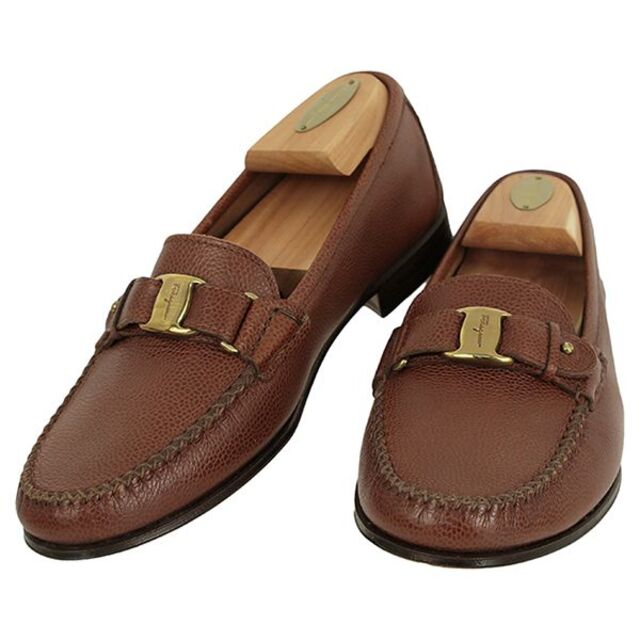 Salvatore Ferragamo - フェラガモ ローファー 25.5cm レディース ブラウン 未使用 3112