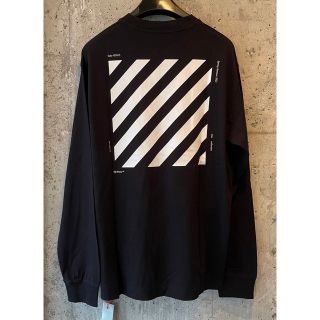 OFF-WHITE - 【人気Lサイズ】オフホワイト☆ビッグロゴ 最高デザイン