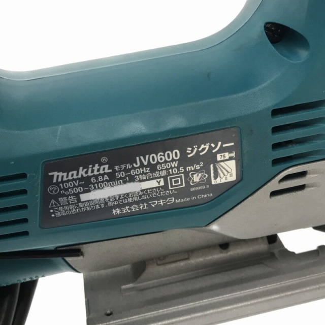 Makita ☆比較的綺麗☆makita マキタ ジグソー JV0600K 無段変速・オービタル機構付 ケース付 100V 木工加工  71143の通販 by 工具販売専門店Borderless(ラクマ店)｜マキタならラクマ