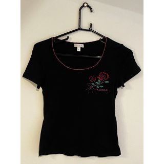 KOOKAI カジュアル　Tシャツ　レディース　トップス　カットソー  黒(Tシャツ(半袖/袖なし))