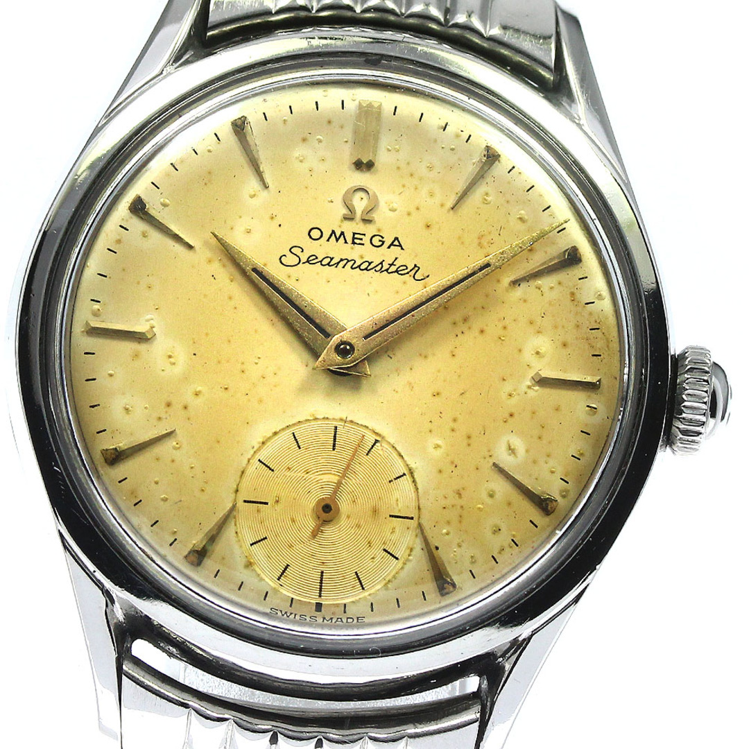 オメガ OMEGA 2830-6 2829 シーマスター 50年代 Cal.410 ライスブレスレット 手巻き メンズ _749194【ev10】