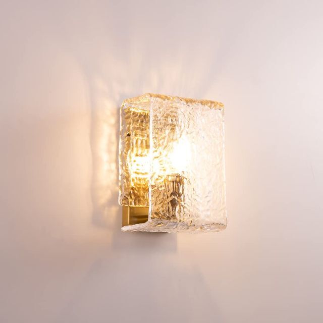 ブラケットライト１灯 真鍮 ガラス 北欧 壁付け照明 アンティーク ウォールライ