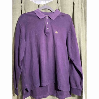 ブルックスブラザース(Brooks Brothers)のブルックスブラザーズ ポロシャツ 袖ロゴ 刺繍 ワンポイント 紫(ポロシャツ)