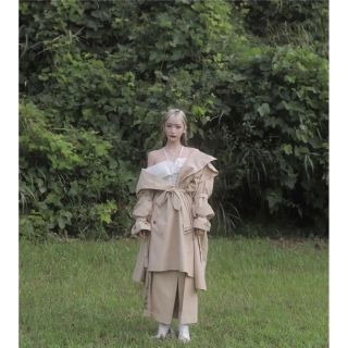 バブルス(Bubbles)のmelt the lady heavy trench skirt ベージュ(ロングスカート)