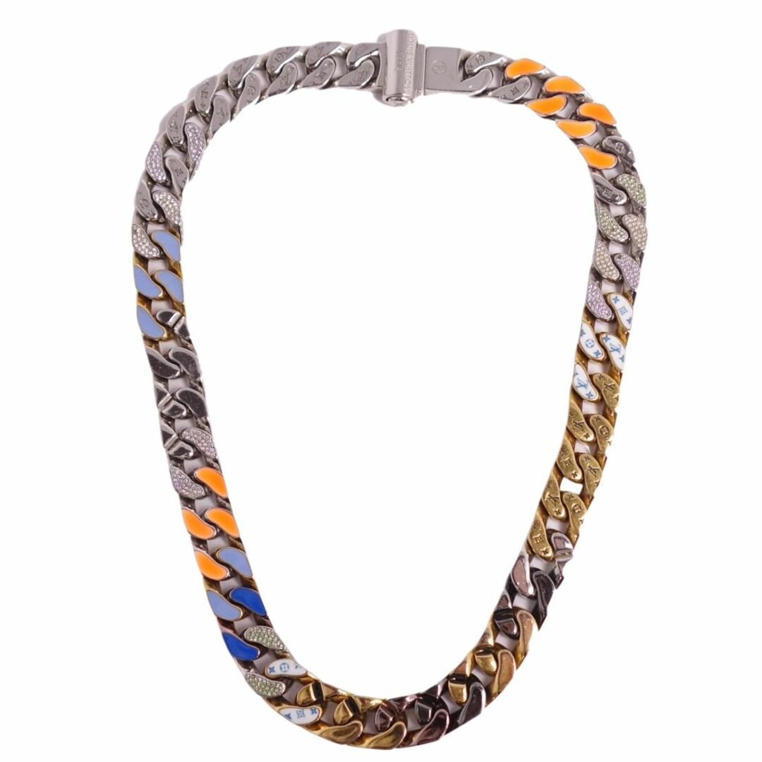 ルイヴィトン LOUIS VUITTON コリエ チェーンリンクス パッチーズ ネックレス M68259 モノグラム ラインストーン アクセサリー メンズ マルチカラー | フリマアプリ ラクマ