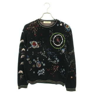 ヴァレンティノ(VALENTINO)のヴァレンチノ 惑星刺繍ラメクルーネックニット メンズ M(ニット/セーター)