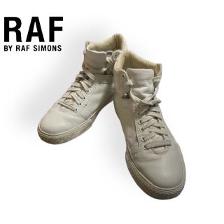 ラフシモンズ(RAF SIMONS)のアーカイブ RAF BY RAF SIMONS ホワイト レザー スニーカー(スニーカー)