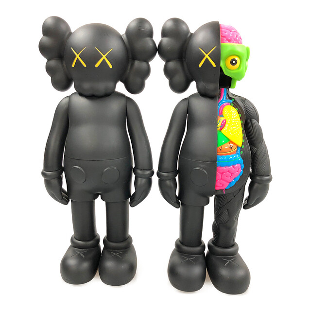 KAWS COMPANION OPEN EDITION カウズ × MEDICOM TOY メディコムトイ 2体セット フィギュア 黒 正規品 /     フリマアプリ ラクマ